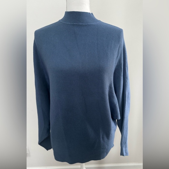 Sweaters - Cozy Women’s Blue Turtleneck Sweater